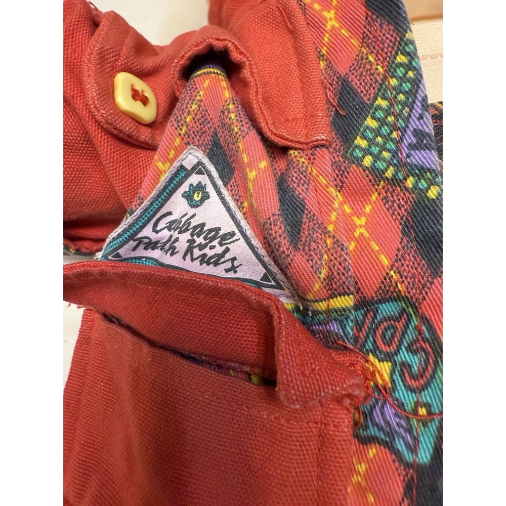 Vintage Cabbage Patch 1988 Doll Baby Brown Hair Blue Eyes Retro Outfit Hasbro - Picture 3 of 9